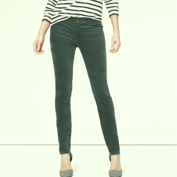 LOFT Pants - ANN TAYLOR Teal Modern Skinny Corduroy Pants [F7]